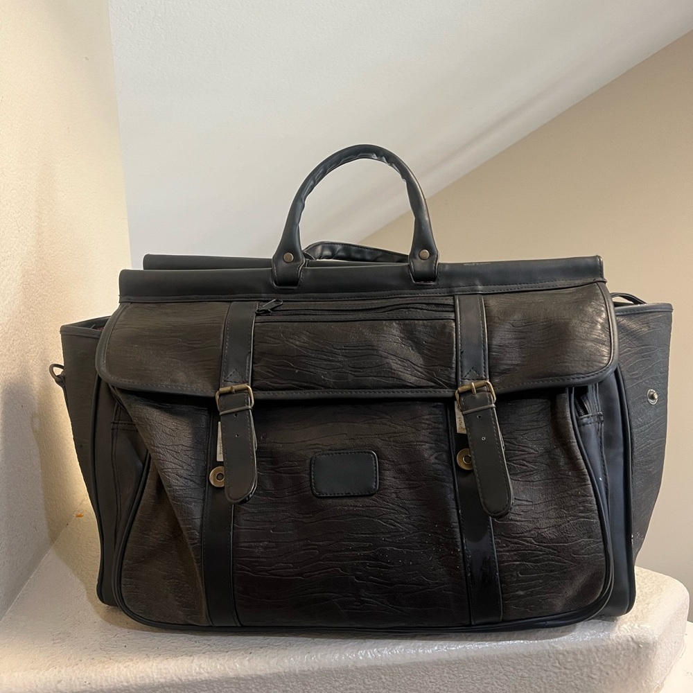 Unbranded Black Leather Messanger‎ Bag Laptop Briefcase Shoulder Travel Bag
